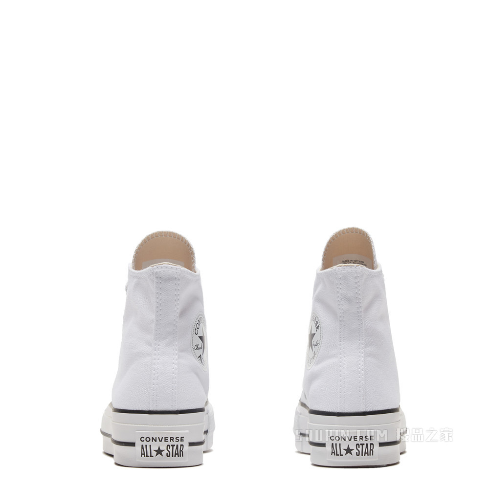【女子】All Star Lift休闲厚底帆布鞋 女款 白色
