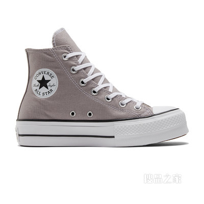 【女子】All Star Lift休闲厚底帆布鞋 女款 灰