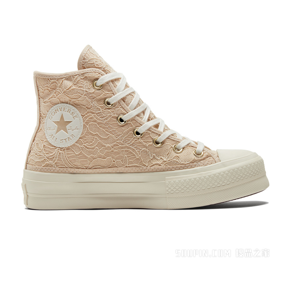 【女子】All Star Lift秋冬厚底女鞋 女款 卡其色