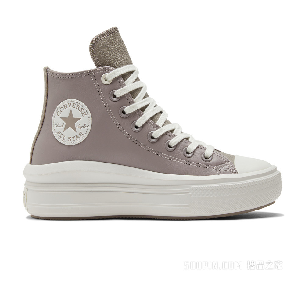 【女子】All Star Move皮革厚底休闲鞋 女款 紫罗兰色