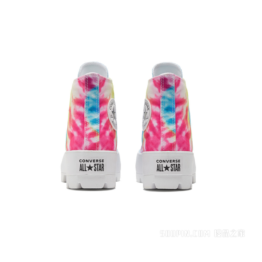 【女子】All Star Lugged扎染感厚底鞋 女款 白色