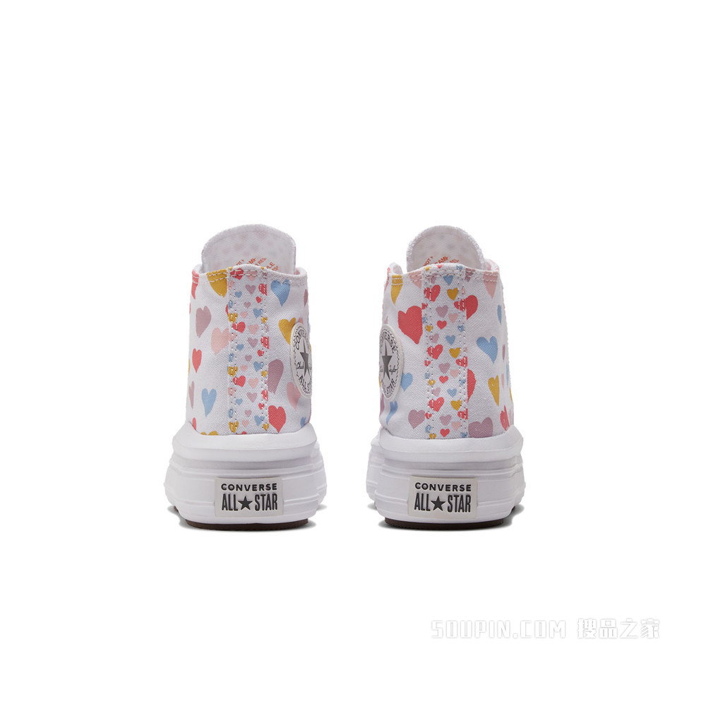 【小童】All Star Move时尚厚底帆布鞋 童款 白/多色//粉/蓝