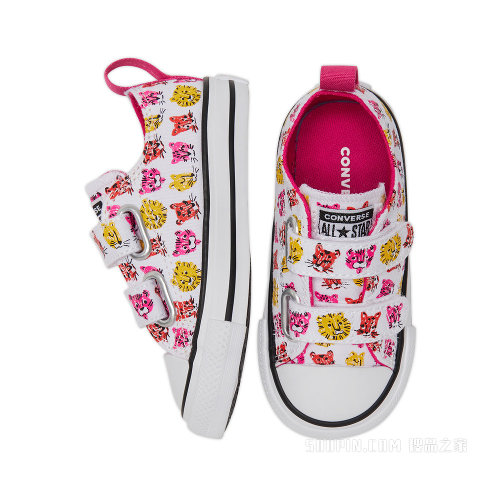 【婴童】All Star 2V印花帆布鞋婴童 童款 多色/玫红色/黄/白