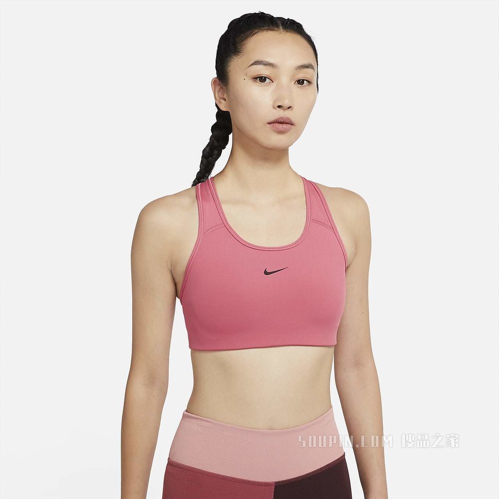 Nike Swoosh 女子中强度支撑一片式衬垫运动内衣