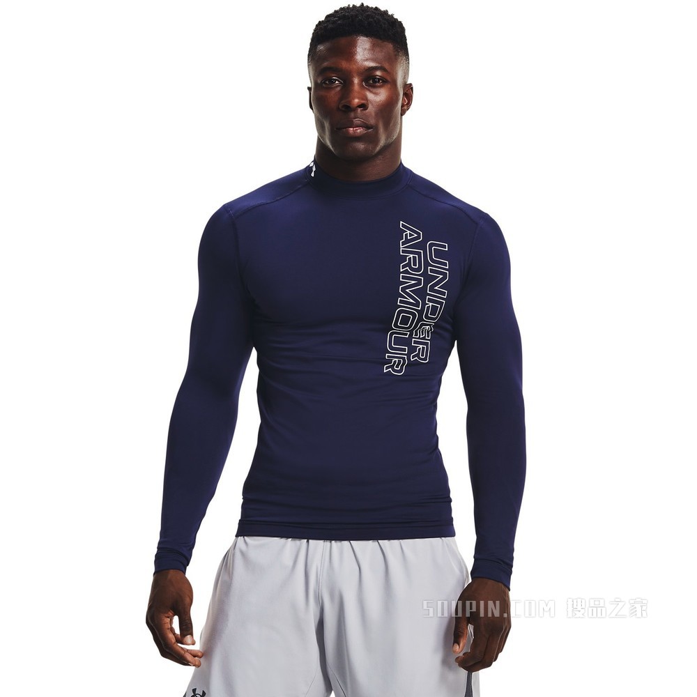 男士UA ColdGear® Armour Graphic高领长袖紧身衣