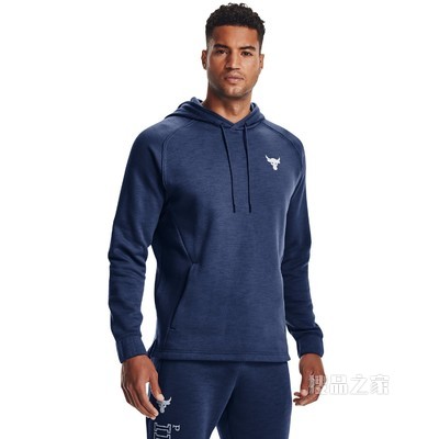 男士Project Rock强森Charged Cotton®抓绒连帽上衣