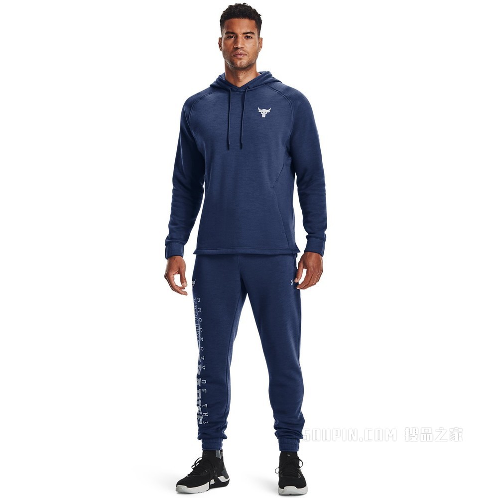 男士Project Rock强森Charged Cotton®抓绒连帽上衣