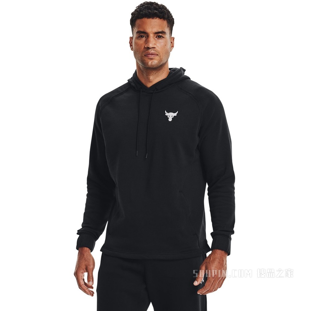 男士Project Rock强森Charged Cotton®抓绒连帽上衣