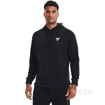 男士Project Rock强森Charged Cotton®抓绒连帽上衣