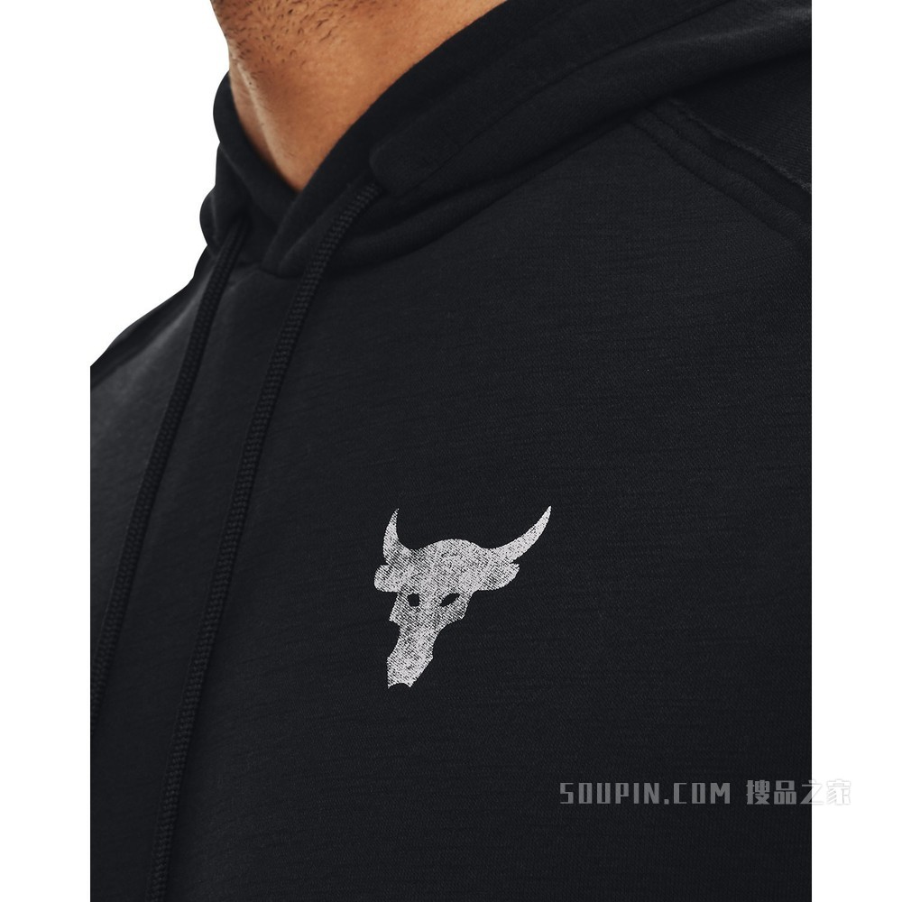 男士Project Rock强森Charged Cotton®抓绒连帽上衣