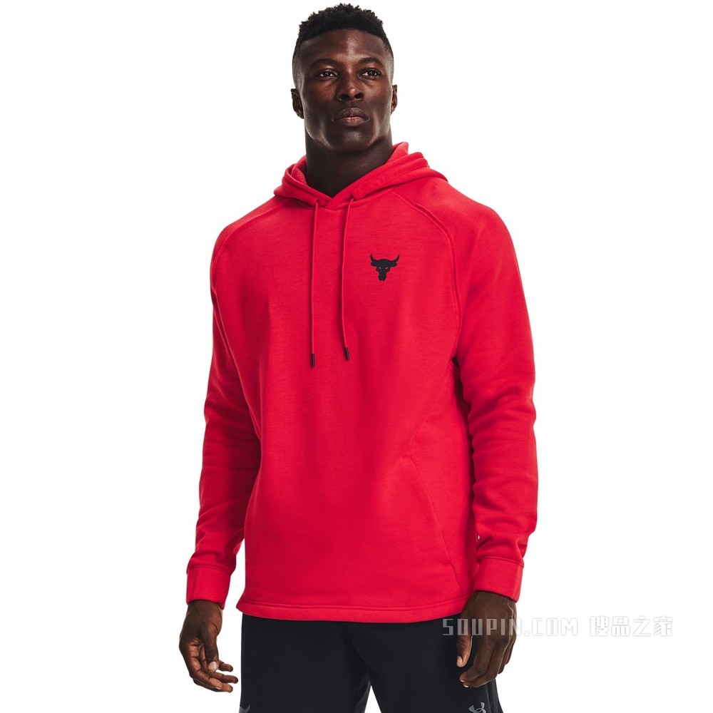 男士Project Rock强森Charged Cotton®抓绒连帽上衣