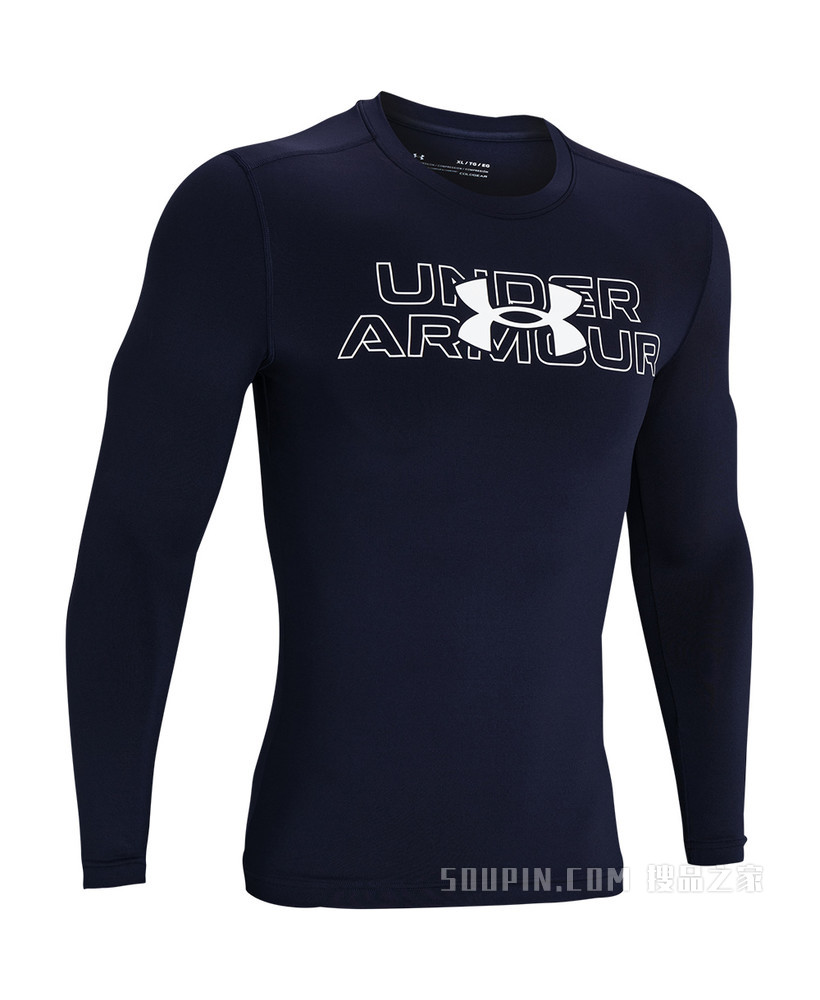 男士UA ColdGear® Armour Graphic Crew圆领紧身衣
