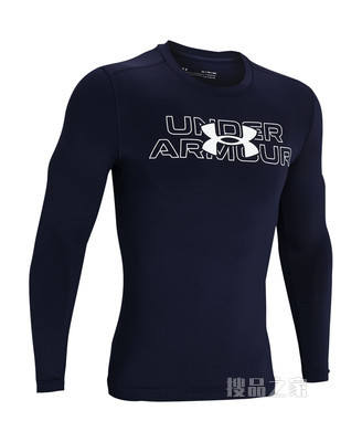 男士UA ColdGear® Armour Graphic Crew圆领紧身衣