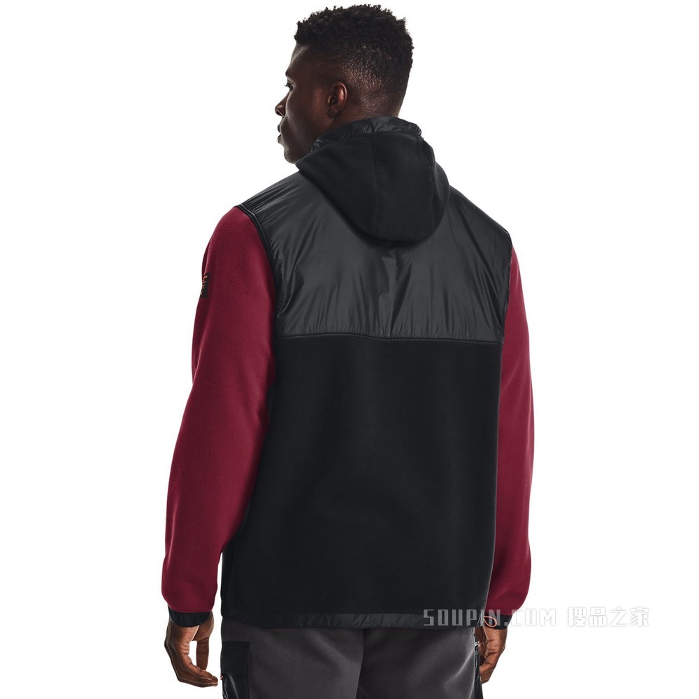 男士Project Rock强森Micro抓绒连帽上衣