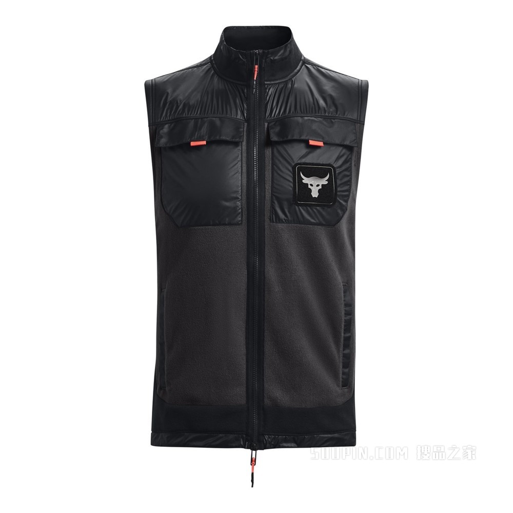 男士Project Rock强森Micro抓绒全拉链马甲