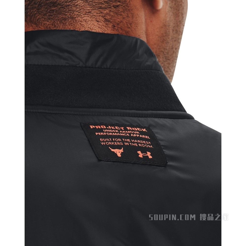 男士Project Rock强森Micro抓绒全拉链马甲