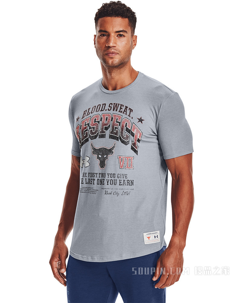 男士Project Rock强森BSR短袖T恤