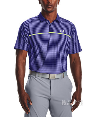 男士UA Iso-Chill Hollen条纹Polo衫