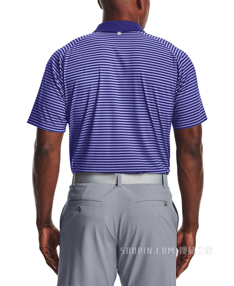 男士UA Iso-Chill Hollen条纹Polo衫