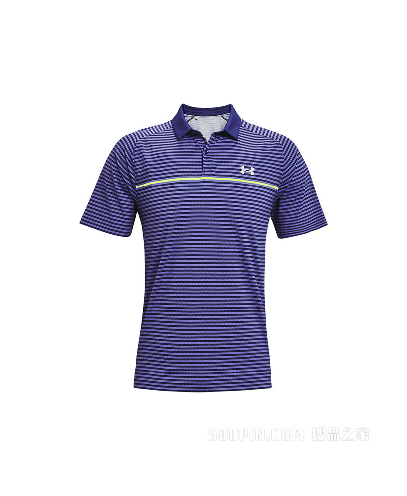 男士UA Iso-Chill Hollen条纹Polo衫