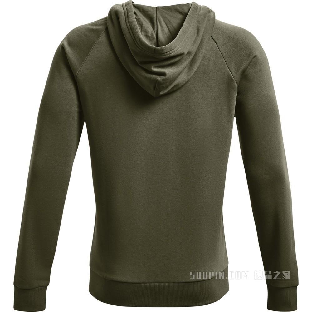 男士UA Rival Cotton拉链连帽上衣