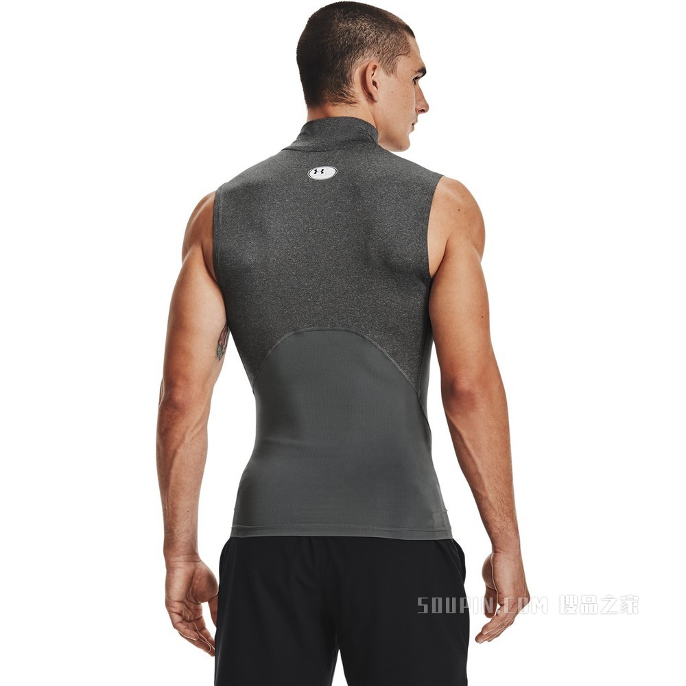 男士UA HeatGear® Armour高领无袖T恤