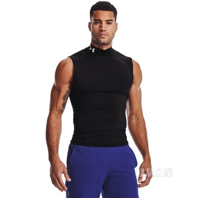 男士UA HeatGear® Armour高领无袖T恤