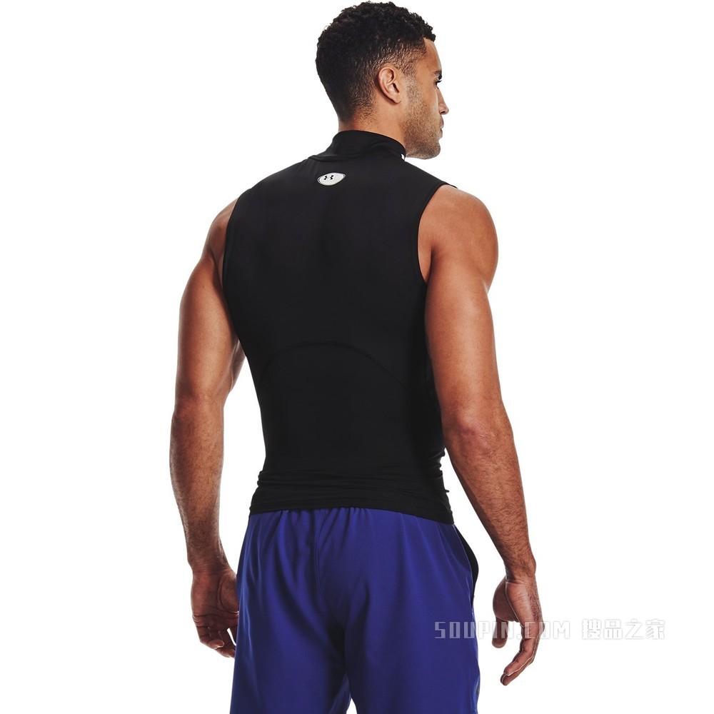 男士UA HeatGear® Armour高领无袖T恤