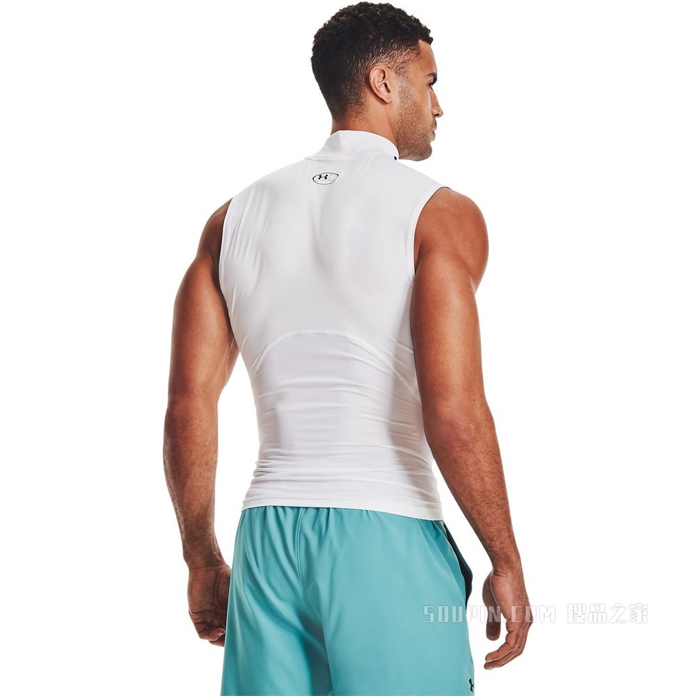 男士UA HeatGear® Armour高领无袖T恤