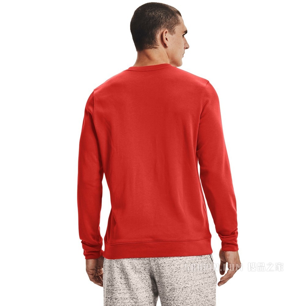 男士UA Rival Terry Lockertag Overlap Crew圆领上衣