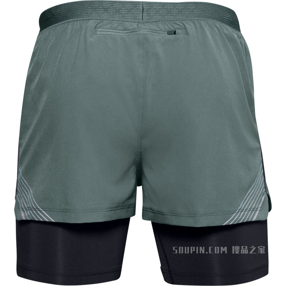 男士UA RUSH二合一跑步短裤