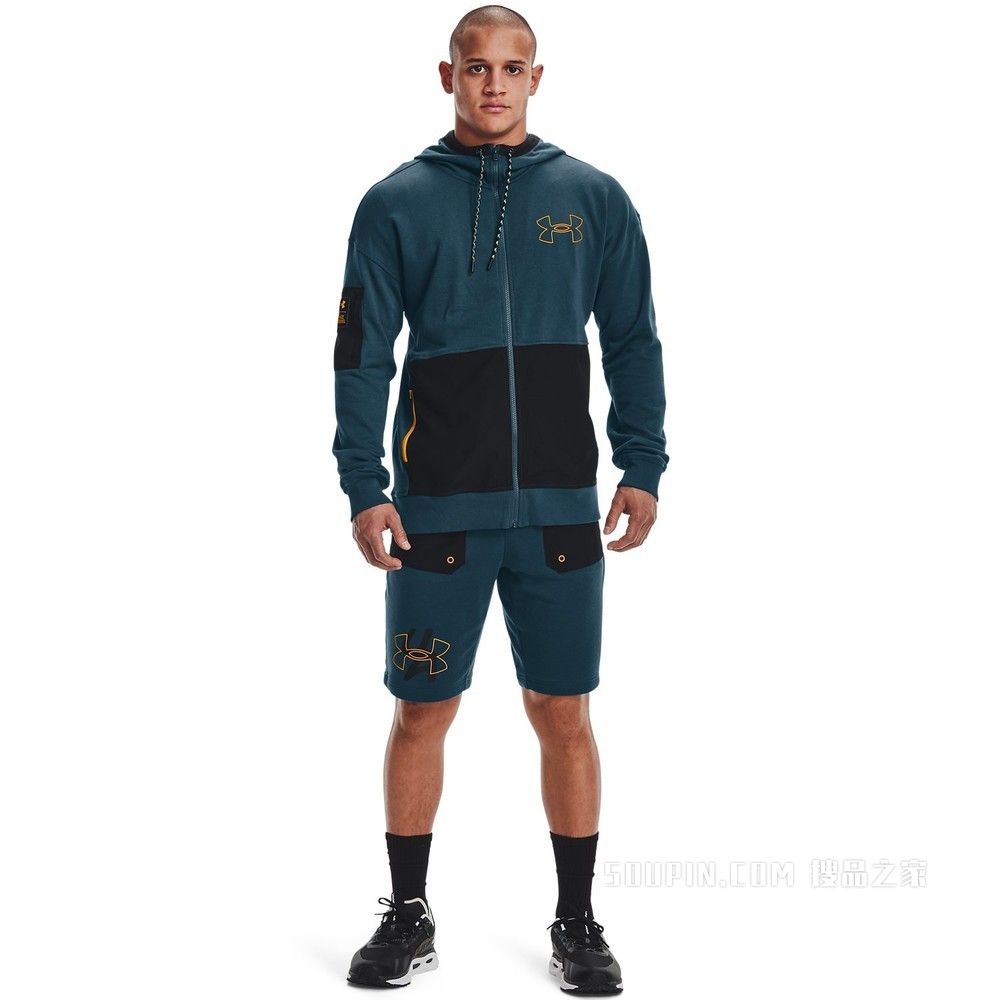 男士UA Rival Terry Scribble全拉链运动上衣
