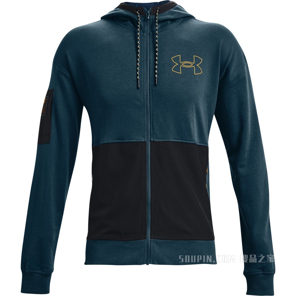 男士UA Rival Terry Scribble全拉链运动上衣