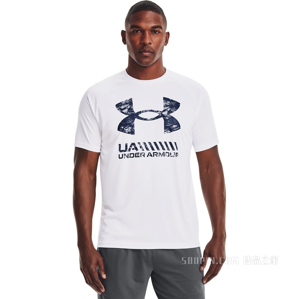 男士UA Velocity Graphic Logo短袖T恤