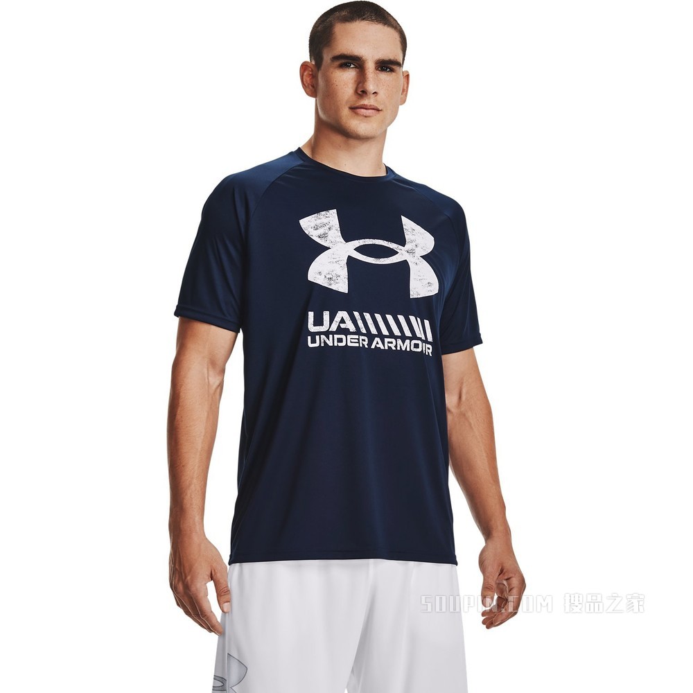 男士UA Velocity Graphic Logo短袖T恤