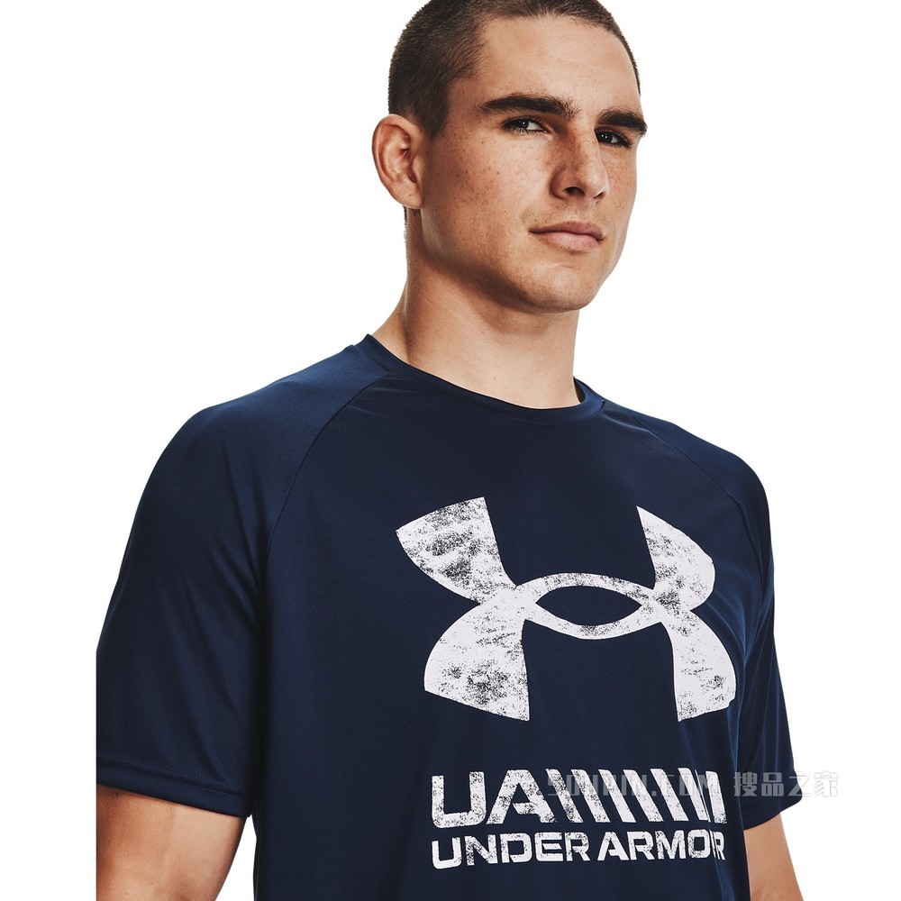 男士UA Velocity Graphic Logo短袖T恤