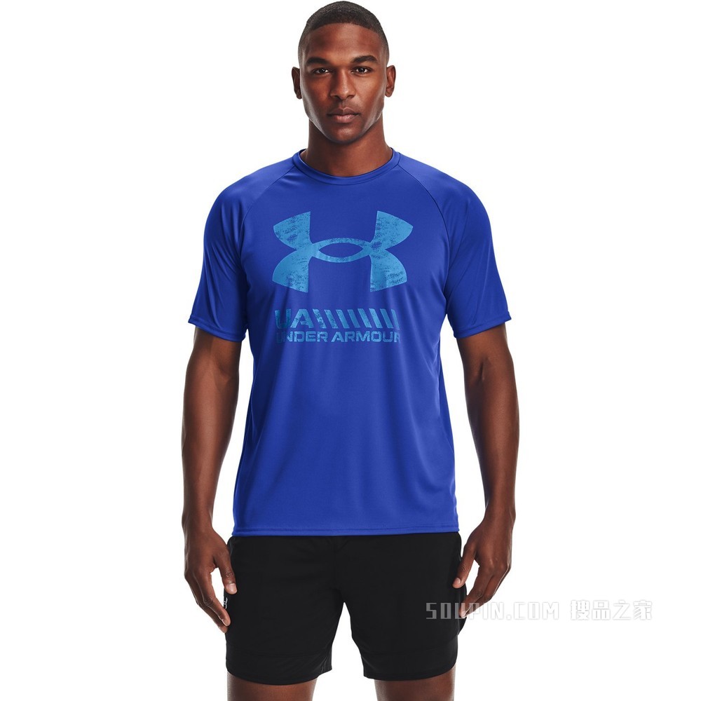 男士UA Velocity Graphic Logo短袖T恤