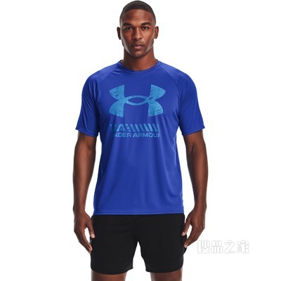 男士UA Velocity Graphic Logo短袖T恤