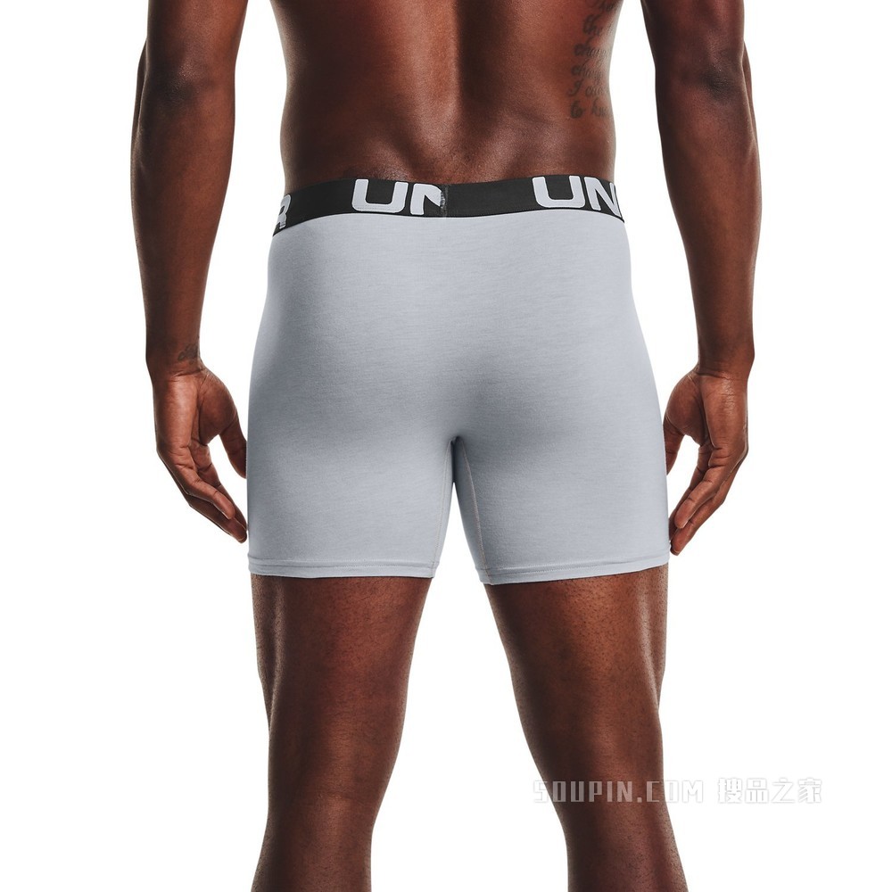 男士Charged Cotton® Boxerjock 6英寸内裤—3条装