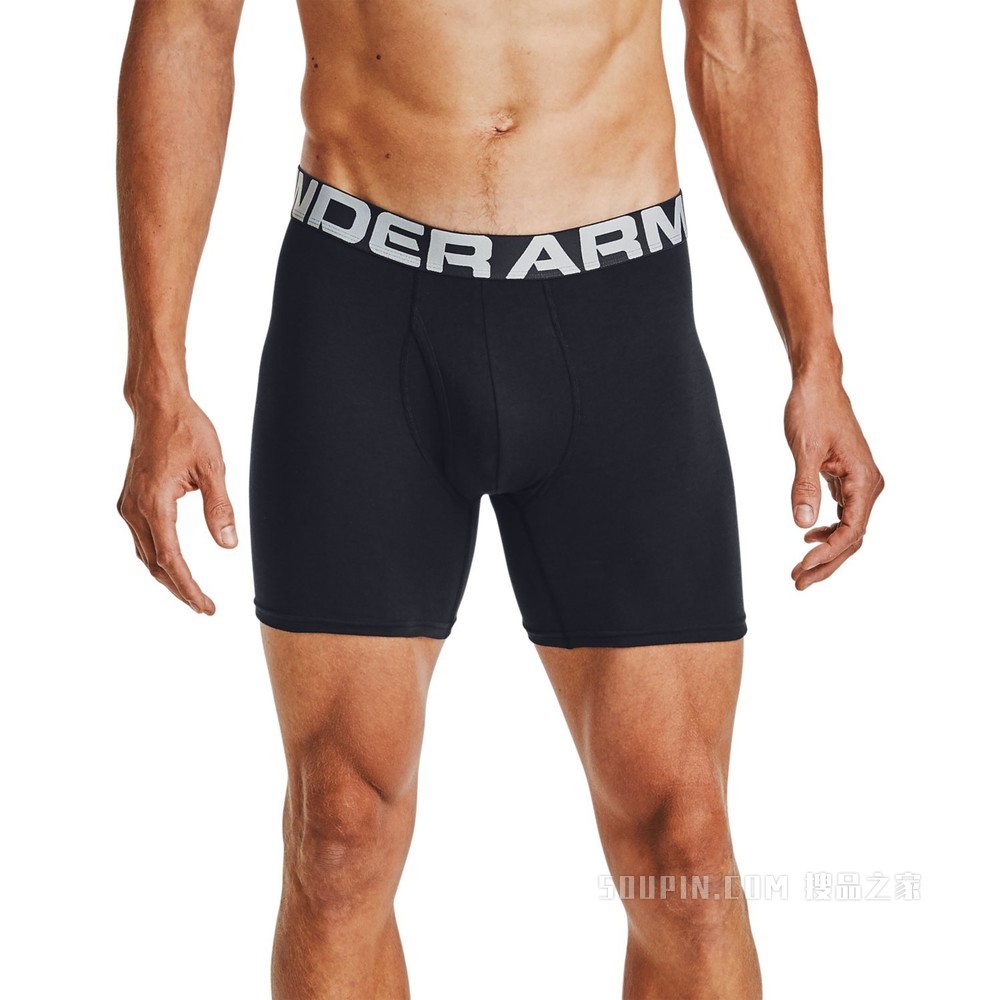 男士Charged Cotton® Boxerjock 6英寸内裤—3条装