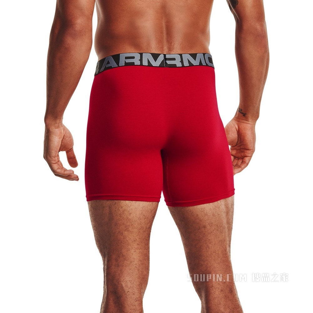 男士Charged Cotton® Boxerjock 6英寸内裤—3条装