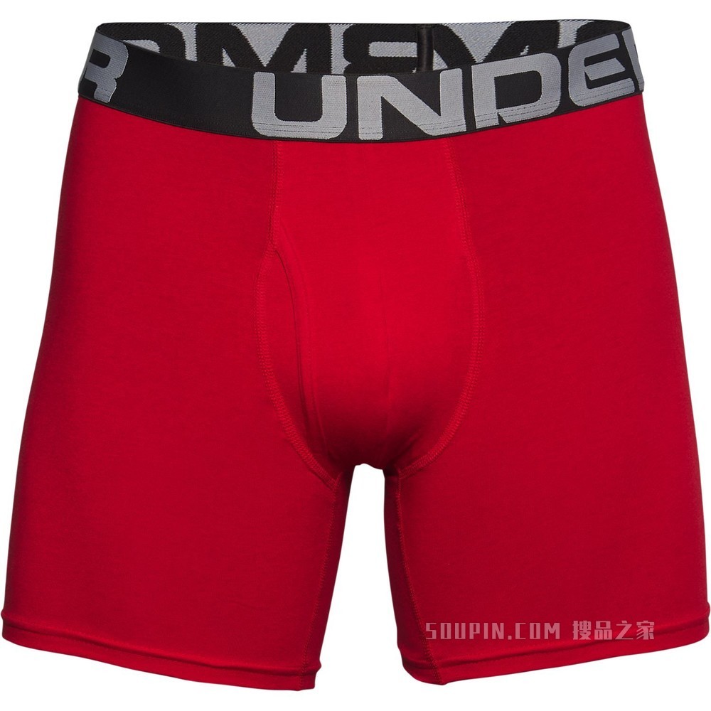 男士Charged Cotton® Boxerjock 6英寸内裤—3条装