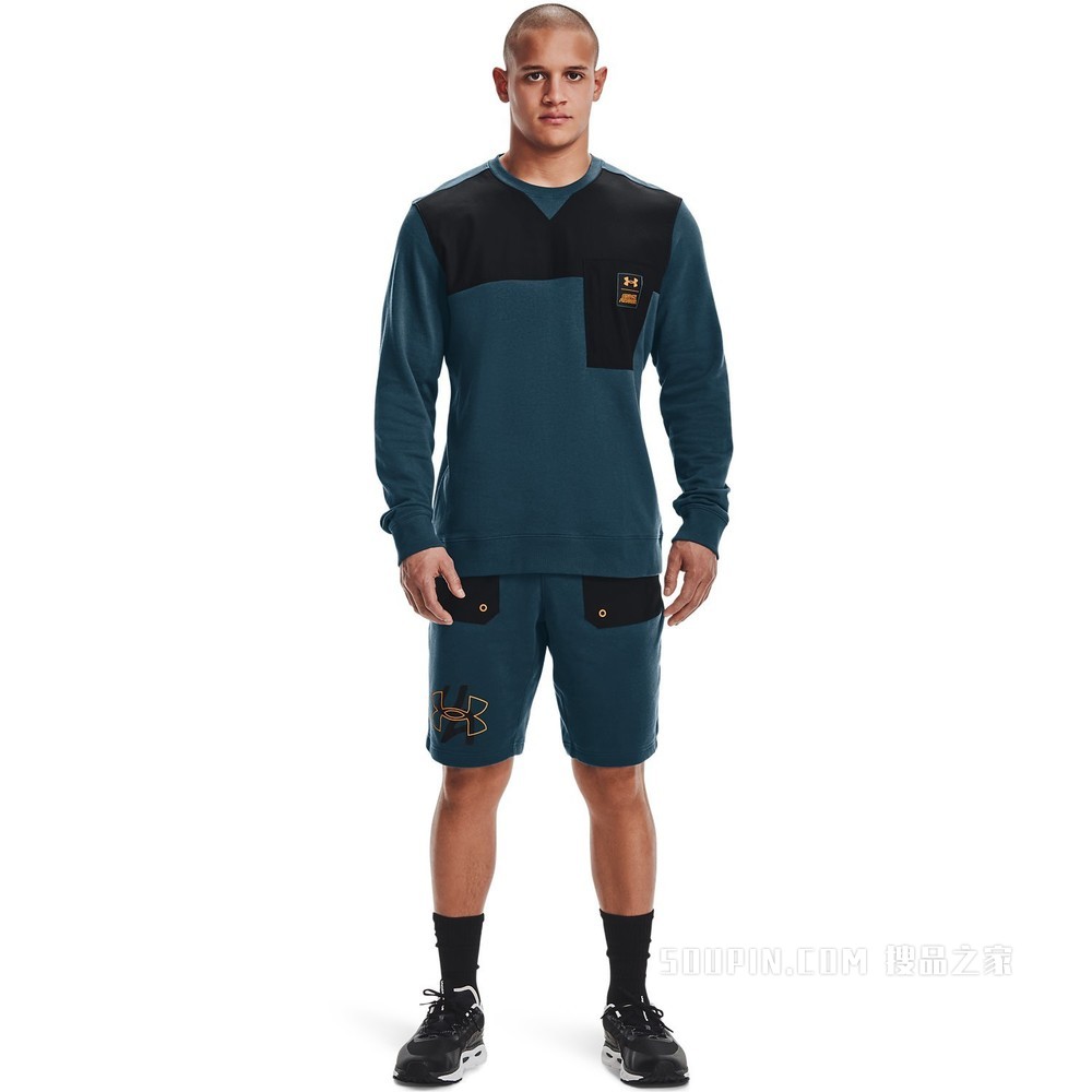 男士UA Rival Terry Scribble圆领运动衣