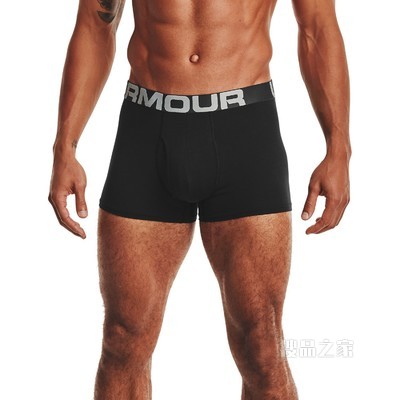 男士UA Charged Cotton® Boxerjock 3英寸内裤—3条装