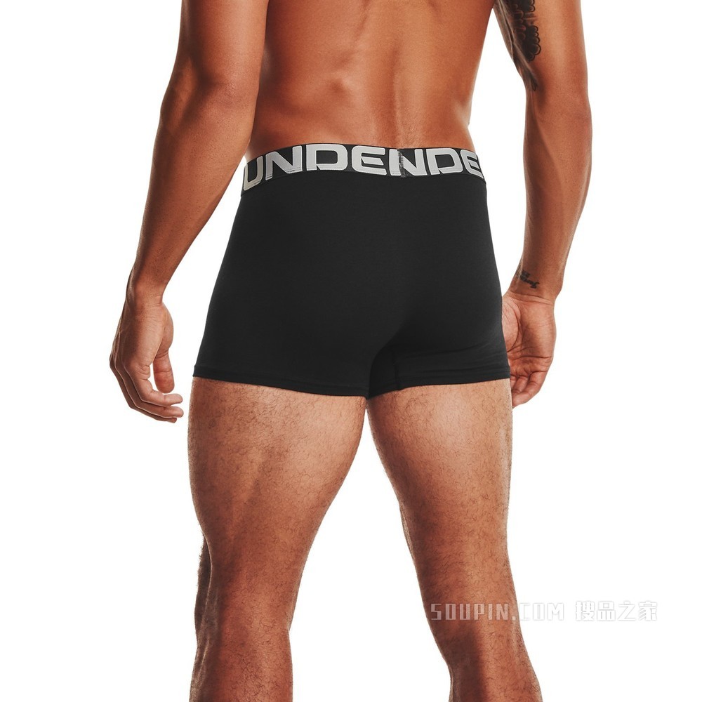 男士UA Charged Cotton® Boxerjock 3英寸内裤—3条装