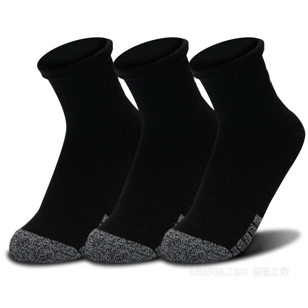 男女同款HeatGear® Quarter袜—3双装