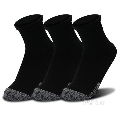 男女同款HeatGear® Quarter袜—3双装
