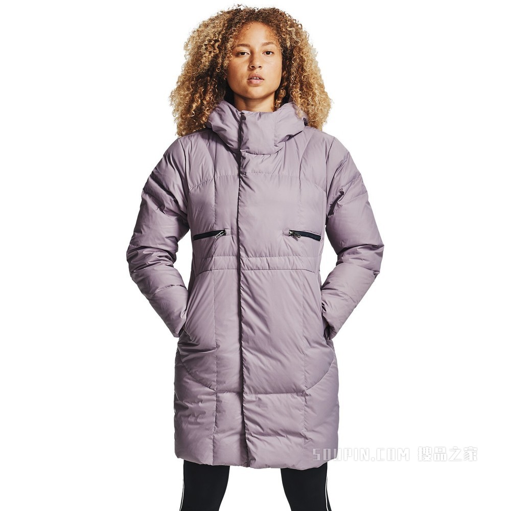 女士UA Armour长款羽绒外套