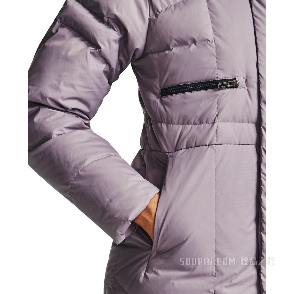 女士UA Armour长款羽绒外套