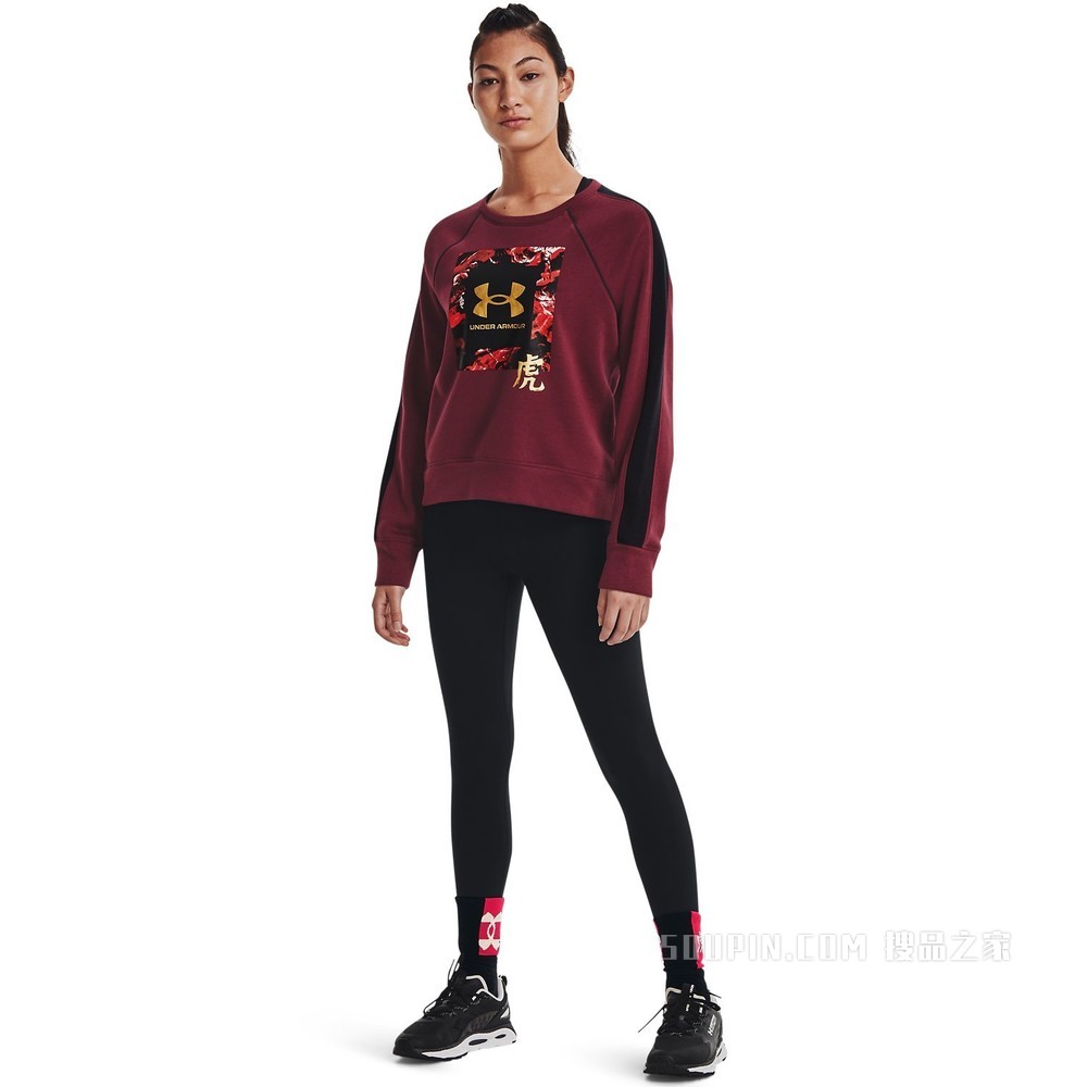 女士UA CNY Crew新春系列圆领运动衣